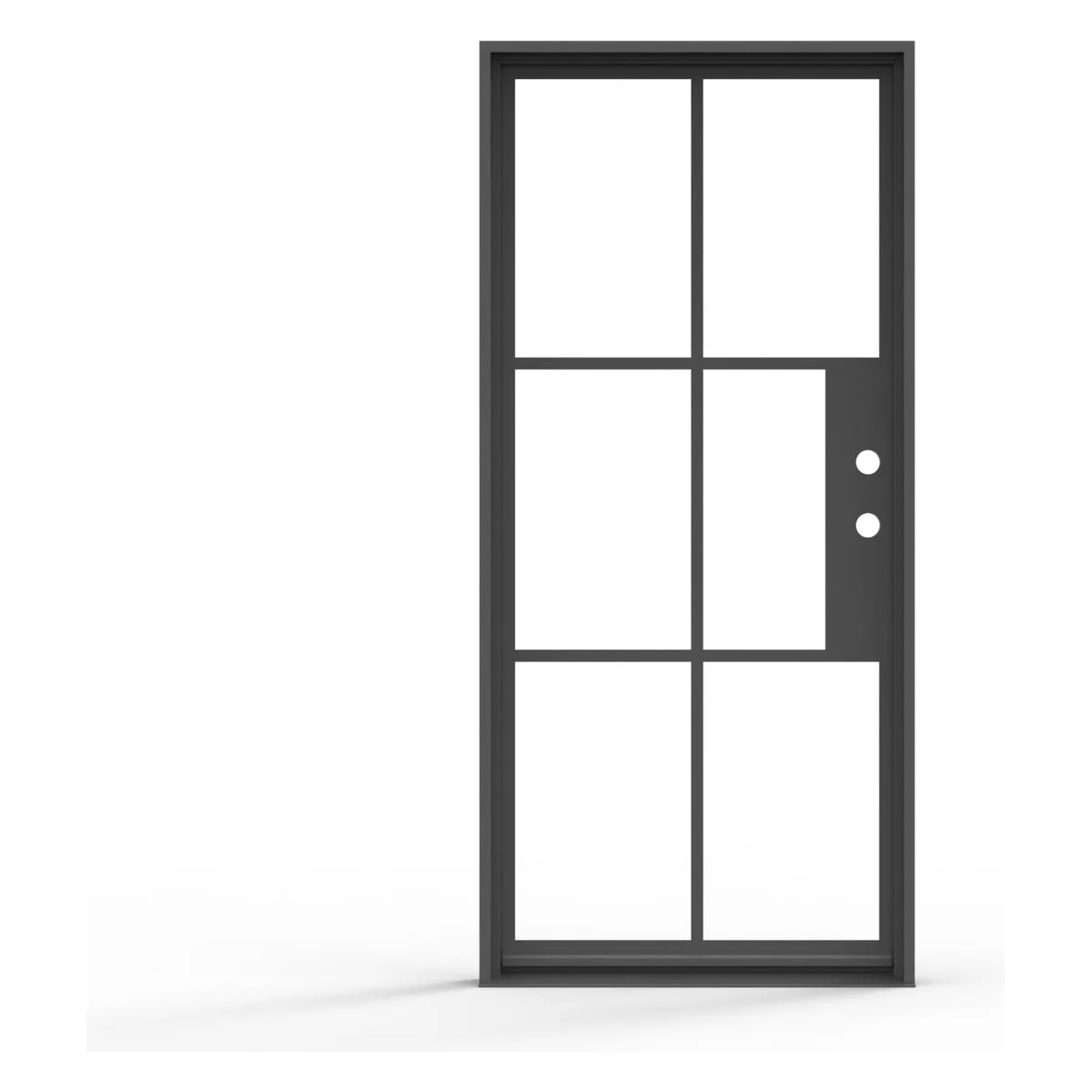 Chateau Steel French 6 Lite Single Door with Clear Glass