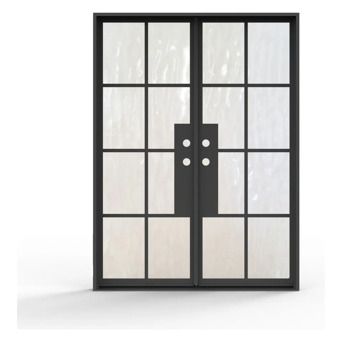 Chateau Steel French 8 Lite Double Door with Flemish Glass
