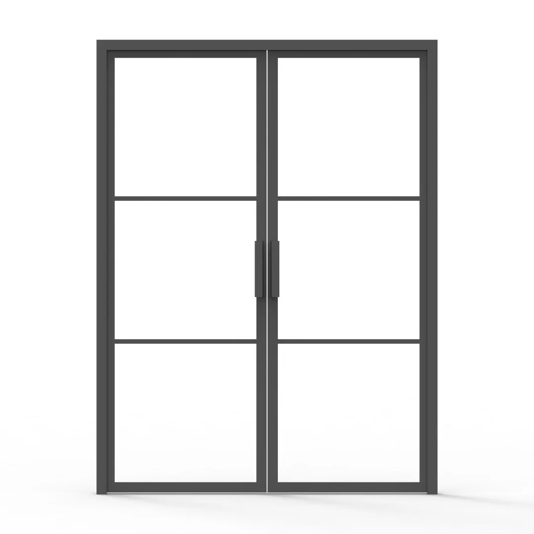 Chateau Steel French 3 Lite Double Interior Door