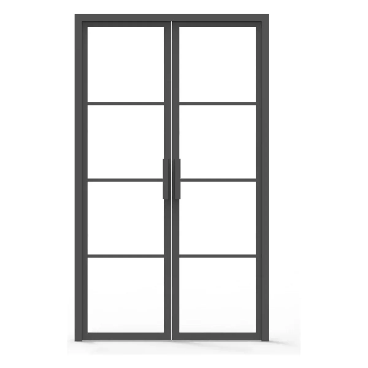 Forge Interior Iron 4 Lite Double Door