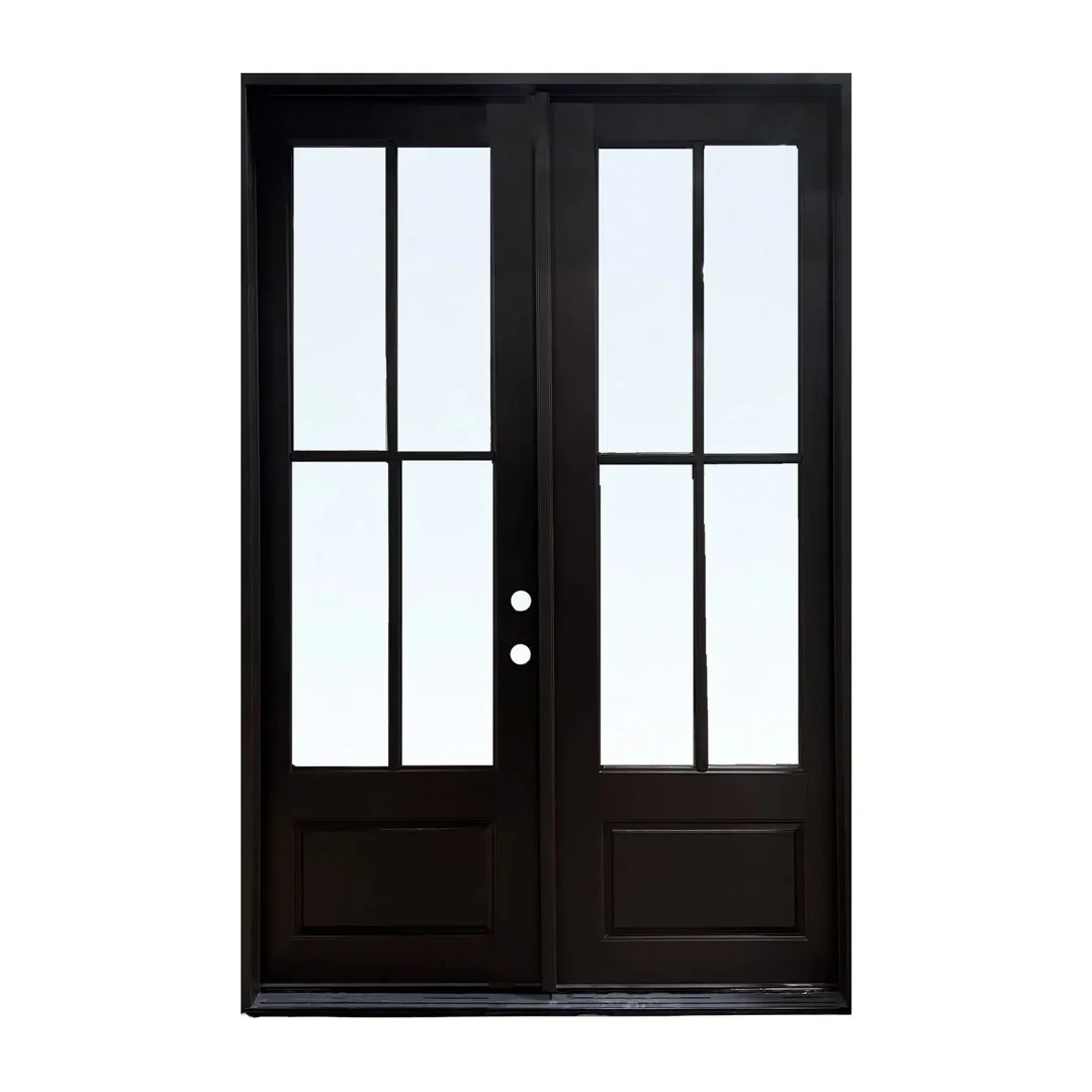 Valera Collection fiberglass 4-lite double entry door