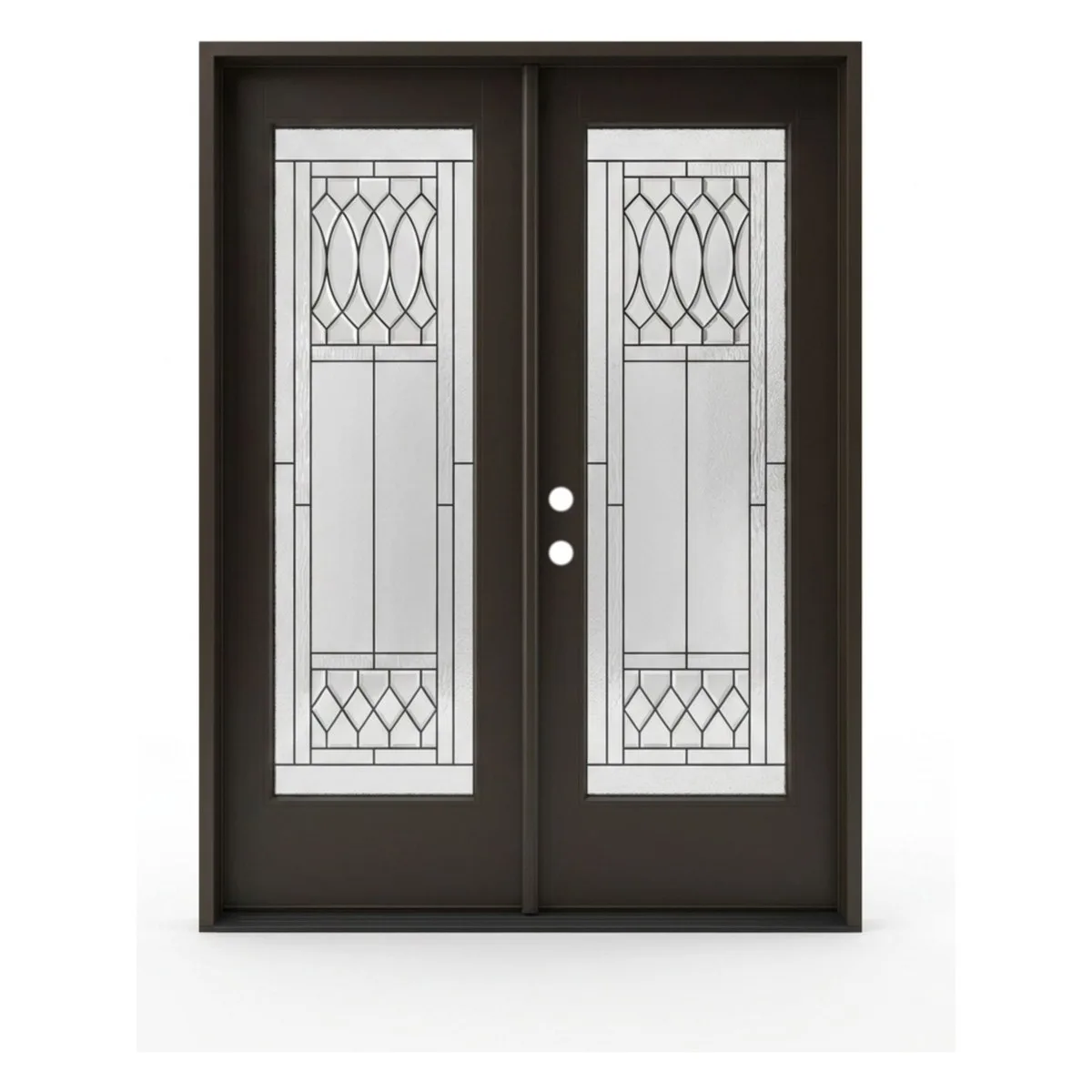 Valera Madrid Fiberglass Double Door - Prefinished Black