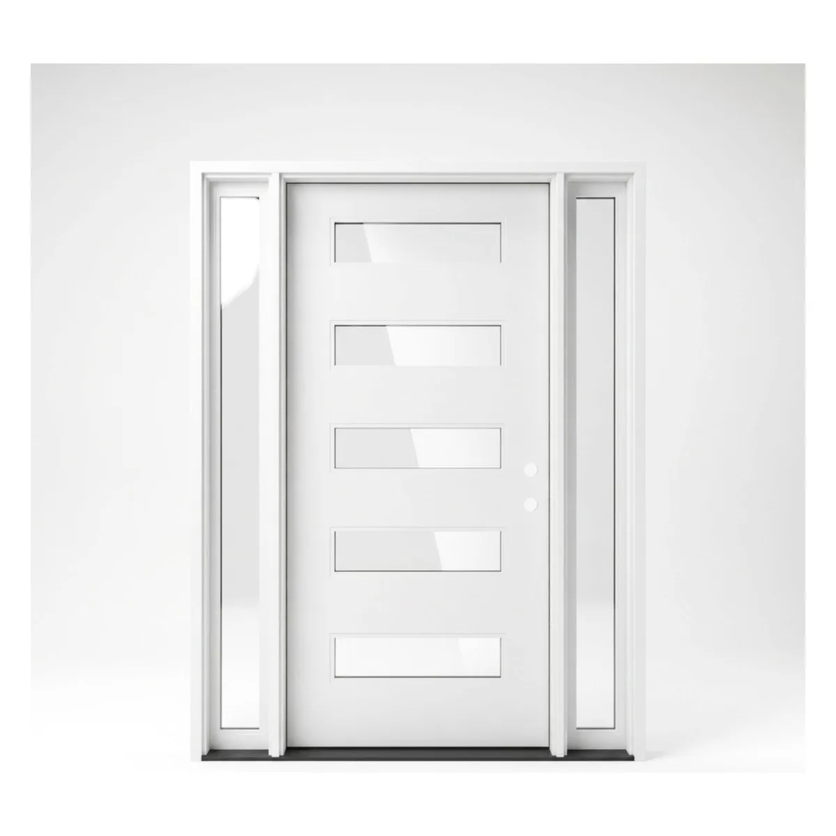 Valera Fiberglass 5 Lite Door with Sidelights with Clear Glass